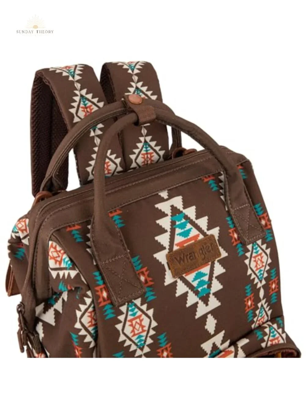 Wrangler Diaper Bag Backpack Aztec Pattern Travel Hiking Canvas Water Resistant